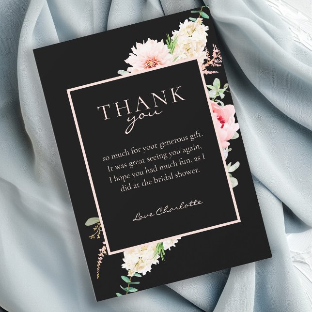 Convites Chá de panela de Primavera botânico "Obrigado!" (Criador carregado)