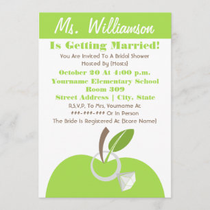 Convites Chá de panela de Professores Convidado - Maçã V