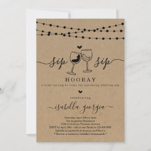 Convites Chá de panela de Provando de vinho