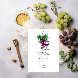 Convites Chá de panela de Provando de vinho