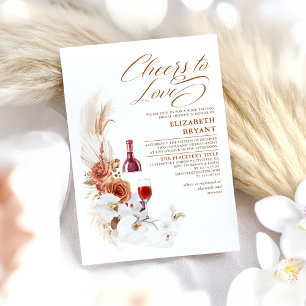 Convites Chá de panela de Provando de vinho branco Terracot