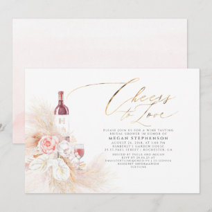 Convites Chá de panela de Provando de vinho de erva Pampas