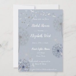 Convites Chá de panela de Pulseiras de Leão Azul e Cinza