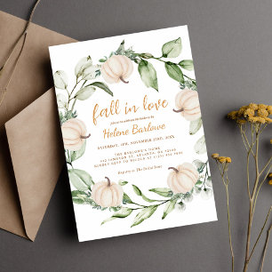 Convites Chá de panela de Pumpkin Fall Greenery