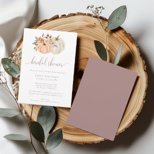 Convites Chá de panela de Pumpkin Floral Russo Fall