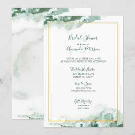 Convites Chá de panela de Quadro Dourado do Mânre Verde