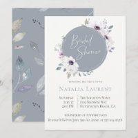 Chá de panela de Quadro Floral Azul Dusty