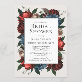 Convites Chá de panela de Quadro Floral Luxe