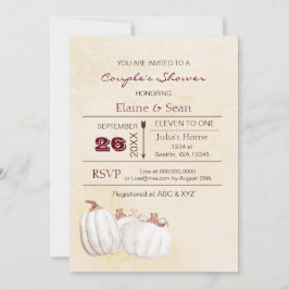 Convites Chá de panela de queda de abóboras brancas russas