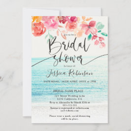 Convites Chá de panela de queda de aquarela floral com foto