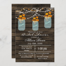 Convites chá de panela de queda do Mason Mason Mason