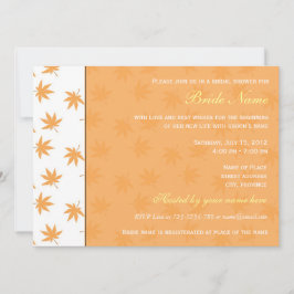 Convites Chá de panela de queda, folhas de outono.