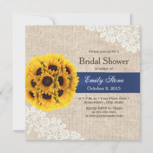 Convites Chá de panela de Queimaduras de Girassol