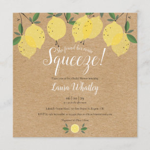 Convites Chá de panela de Raça Rústica com Limões de Pr