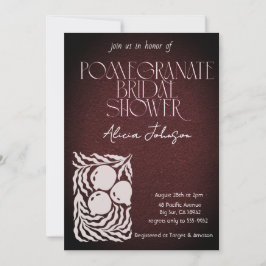 Convites Chá de panela de ramificação de Romegranato Blushi