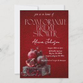Convites Chá de panela de ramificação de Romegranato Blushi