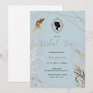Convites Chá de panela de regência floral Vintage