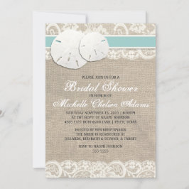 Convites Chá de panela de renda Russo de Praia