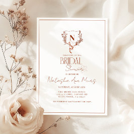 Convites Chá de panela de repouso para monogramas florais, 