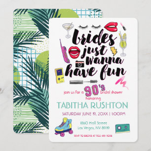 Convites chá de panela de retorno 90s