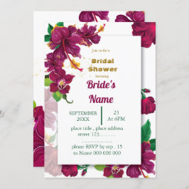 Convites chá de panela de rosa