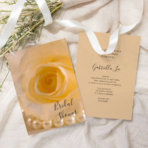 Convites Chá de panela de Rosa Branca e Pérolas