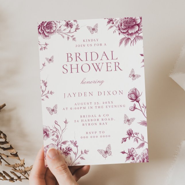 Convites Chá de panela de Rosa com pincelada entoada (Criador carregado)