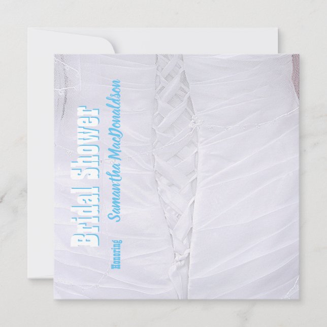 Convites Chá de panela de roupas de casamento de córset bra (Frente)