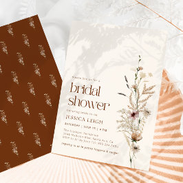 Convites Chá de panela de Sangue do Jardim de Flores Selvag