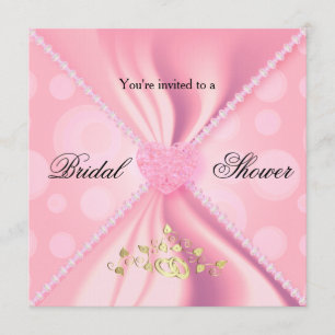 Convites Chá de panela de Satélite Bolinhas rosa