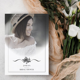 Convites Chá de panela de Script de Tipografia Chic Clássic