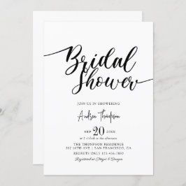 Convites Chá de panela de Script Elegante Simples