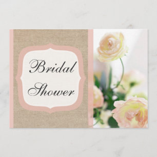 Convites Chá de panela de serapilheira da peônia do pêss