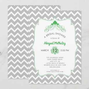 Convites Chá de panela de Shamrock IRLANDÊS Dia de São P