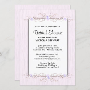 Convites Chá de panela de Simplicidade Rosa