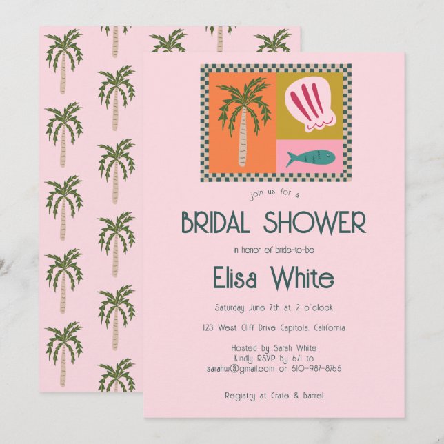 Convites Chá de panela de Soiree Moderno CLIENTE (Frente/Verso)