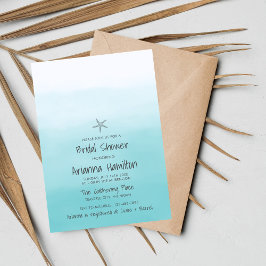 Convites Chá de panela de Starfish de Destino de Praia de O