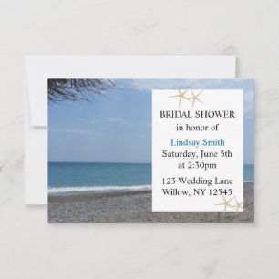 Convites Chá de panela de Starfish e Ocean