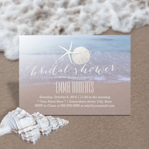 Convites Chá de panela de Starfish & Sand Sand Dollar do T