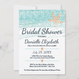 Convites Chá de panela de Starfish Themed Beach