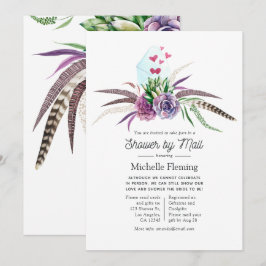 Convites Chá de panela de Suculmentos Místicos por Correio