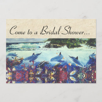 Convites Chá de panela de Tartarugas do Mar de Golfinho par