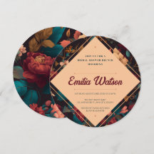 Chá de panela de Tema Floral Rico Escuro