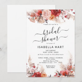 Convites Chá de panela de Terracotta Laranja Queimada