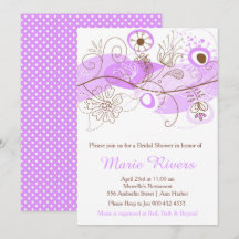 Chá de panela de Torção Floral Elegante em Roxo