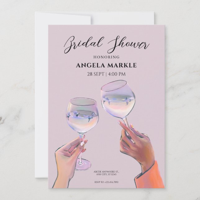 Convites Chá de panela de torrada de vidro (Frente)