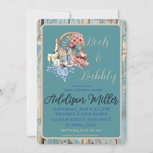 Convites Chá de panela de vaqueiro ocidental (Frente)