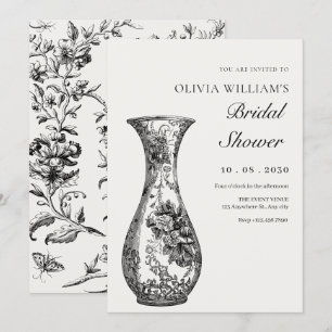 Convites Chá de panela de vaso antigo Vintage