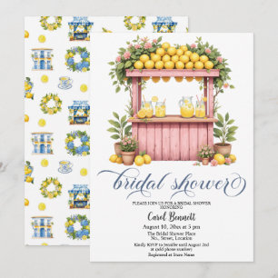 Convites Chá de panela de Verão da Lemonade Stand Mediterrâ