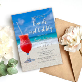 Convites Chá de panela de Verão da praia do Oceano Elegante